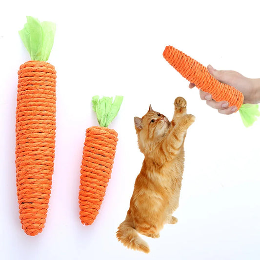 Bite-Resistant Carrot Cat Toy