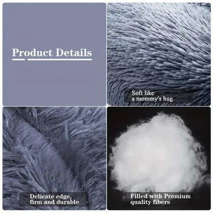 Warm Washable Round Plush Bed - MY TECH PET SHOP