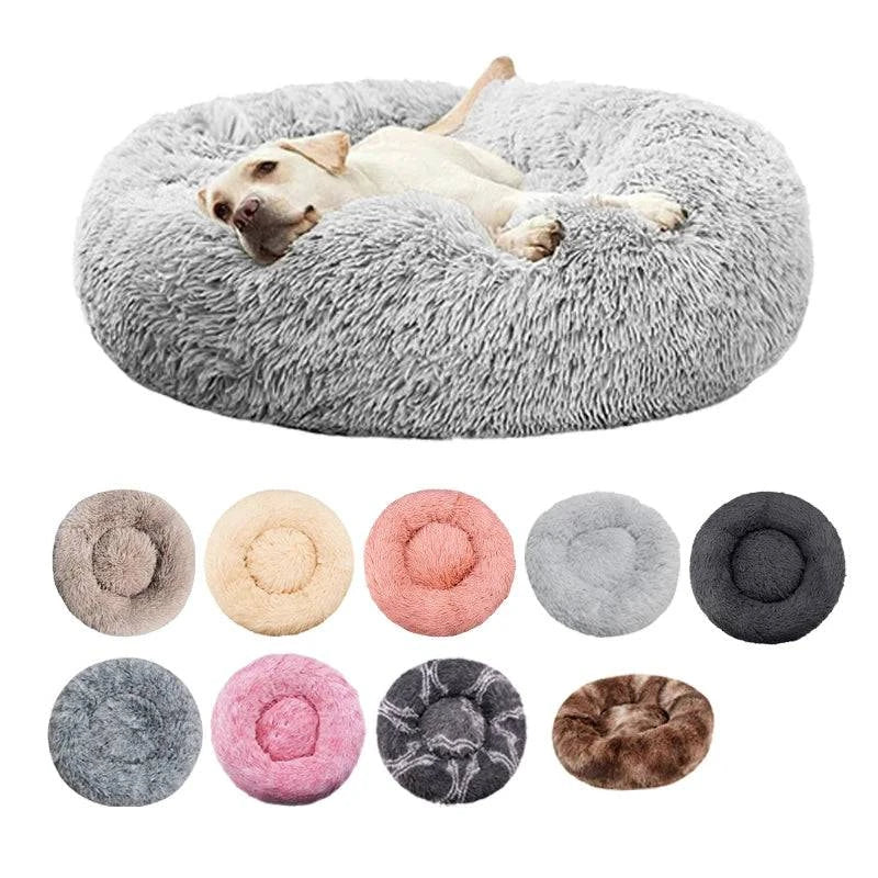 Warm Washable Round Plush Bed - MY TECH PET SHOP