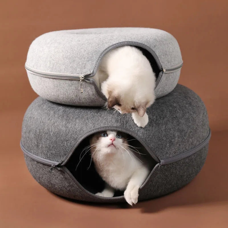 Tunnel Interactive Felt Cozy Bed - MY TECH PET SHOP