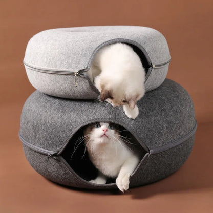Tunnel Interactive Felt Cozy Bed - MY TECH PET SHOP