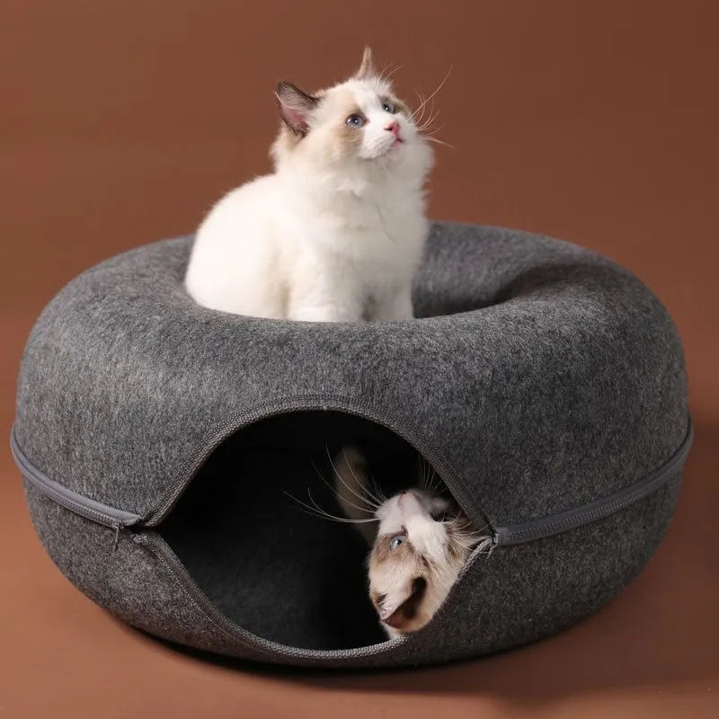 Tunnel Interactive Felt Cozy Bed - MY TECH PET SHOP