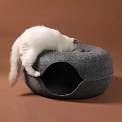 Tunnel Interactive Felt Cozy Bed - MY TECH PET SHOP