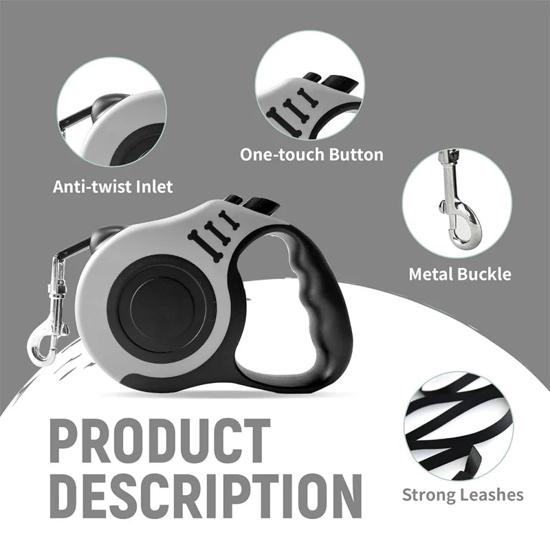 5m Strong Nylon Lead Small Leash - MY TECH PET SHOP