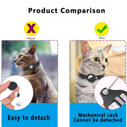 Adjustable Waterproof Collar with AirTag Holder - MY TECH PET SHOP