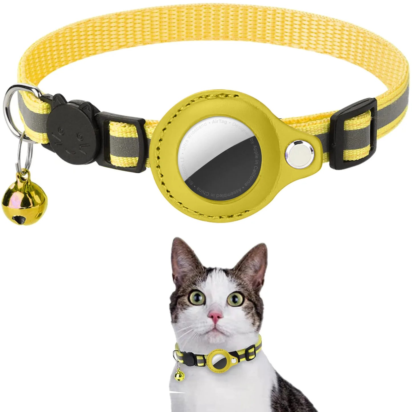 Adjustable Waterproof Collar with AirTag Holder - MY TECH PET SHOP