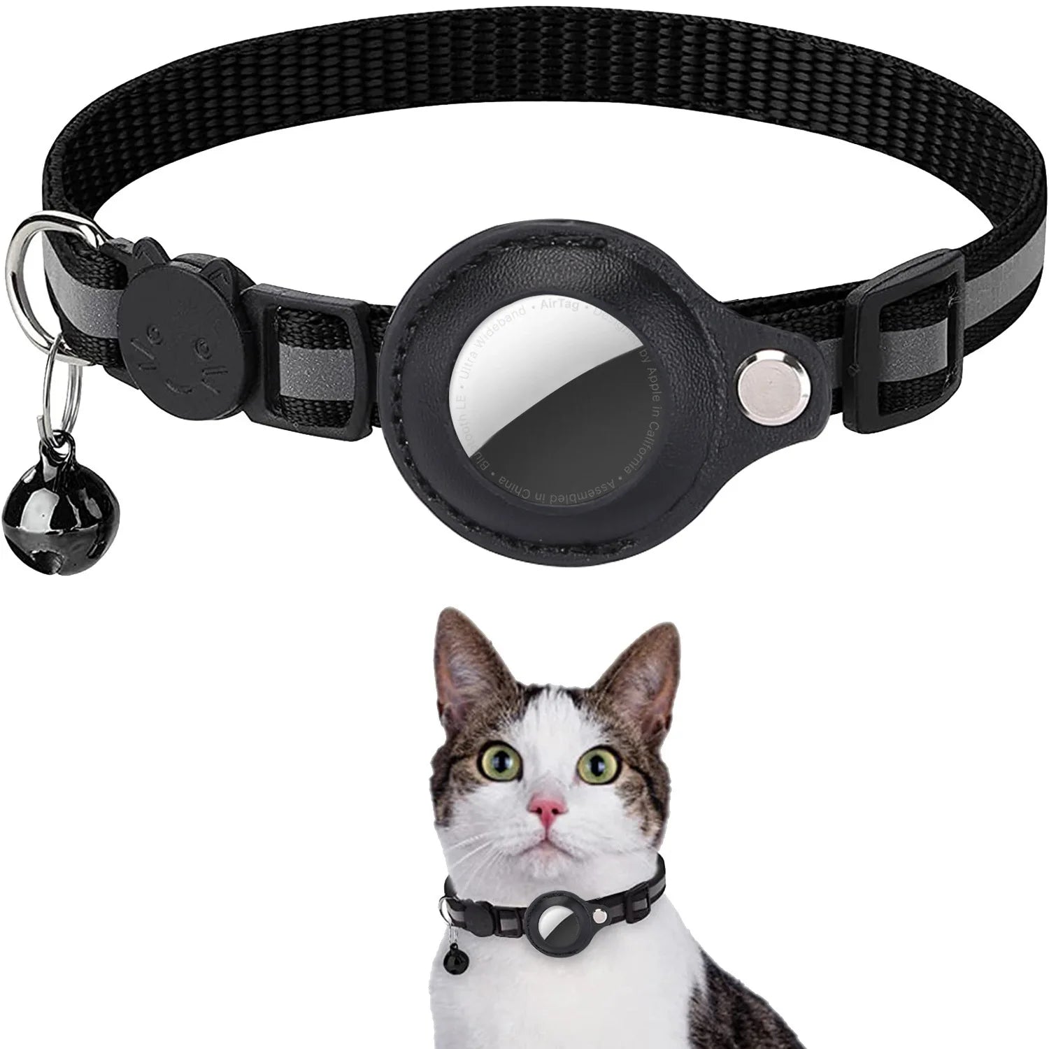 Adjustable Waterproof Collar with AirTag Holder - MY TECH PET SHOP