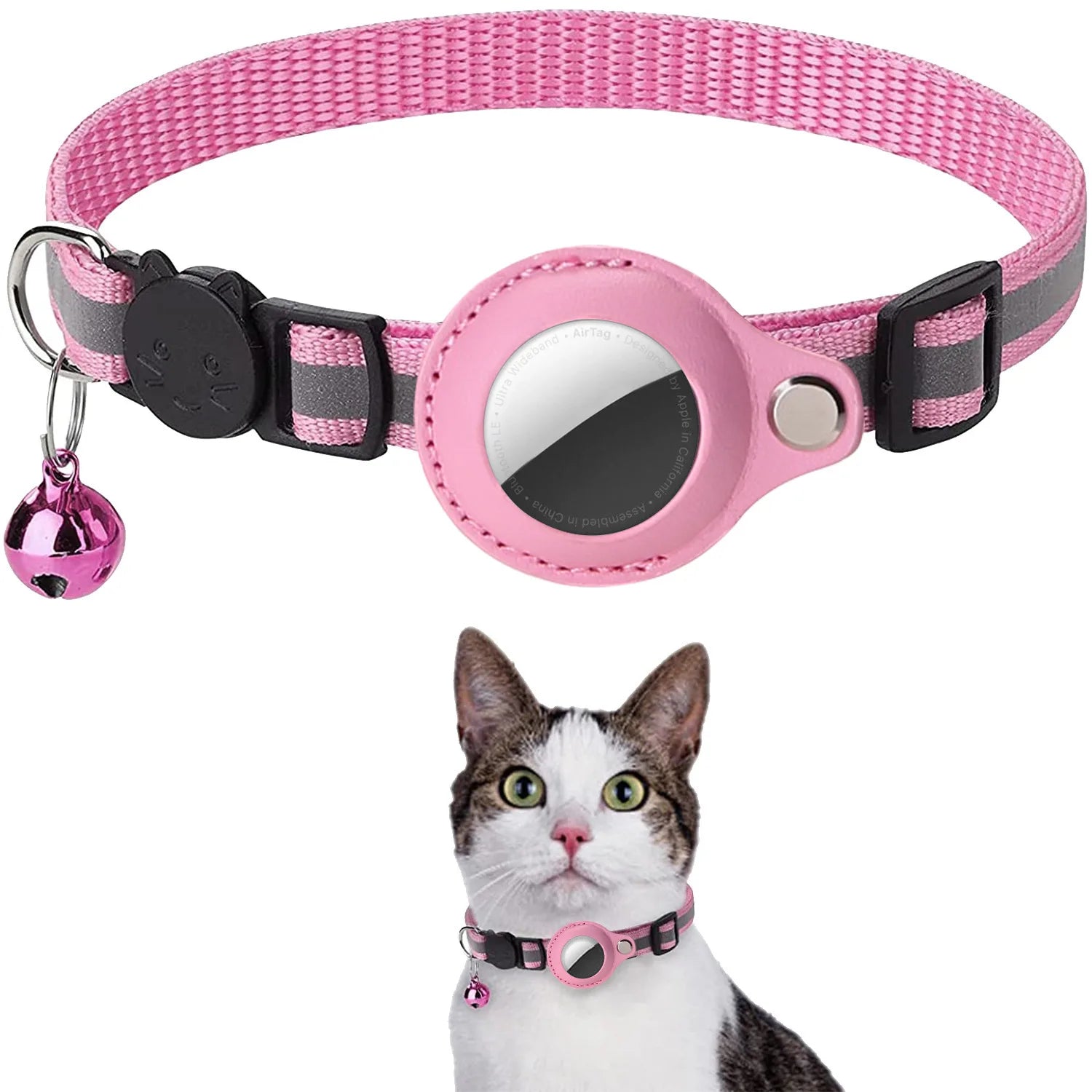 Adjustable Waterproof Collar with AirTag Holder - MY TECH PET SHOP