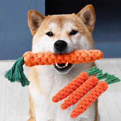 Durable Carrot Rope Toy - MY TECH PET SHOP