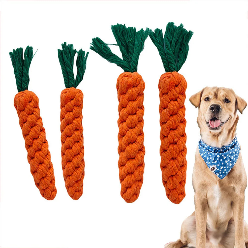Durable Carrot Rope Toy - MY TECH PET SHOP