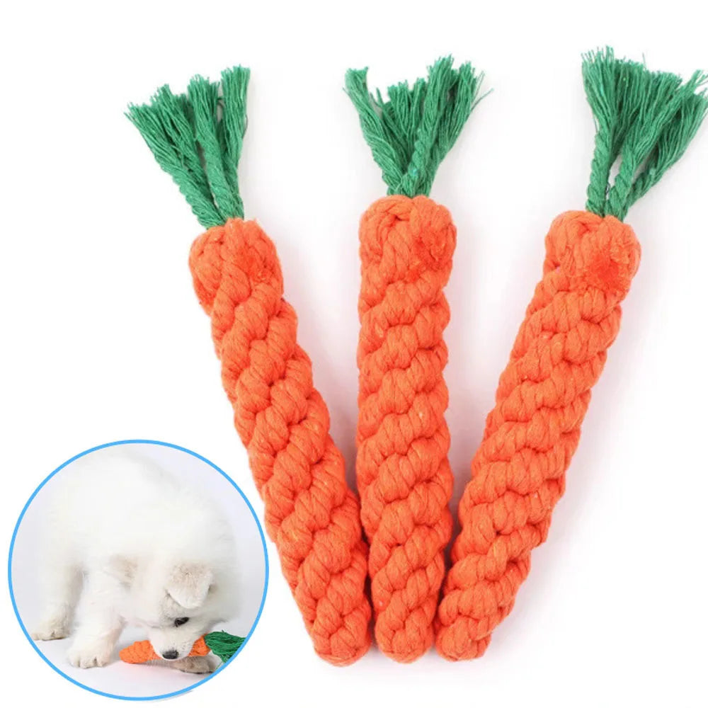 Durable Carrot Rope Toy - MY TECH PET SHOP
