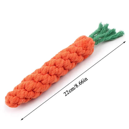 Durable Carrot Rope Toy - MY TECH PET SHOP
