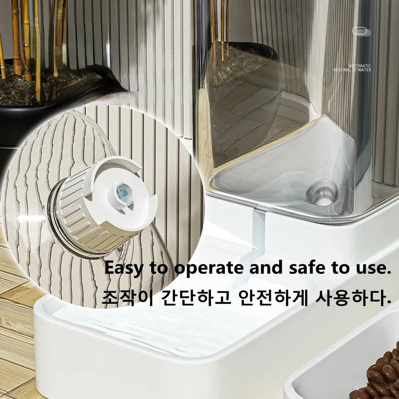 Large Capacity Transparent Gravity Food Bowl - MY TECH PET SHOP