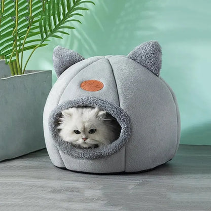 Head Shape Plush Cat House - MY TECH PET SHOP