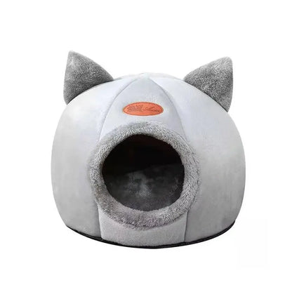 Head Shape Plush Cat House - MY TECH PET SHOP