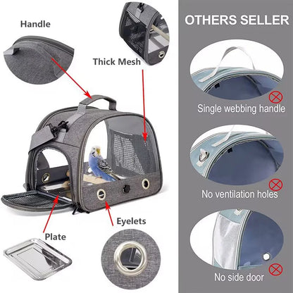 Portable Bird Travel Carrier Cage - MY TECH PET SHOP