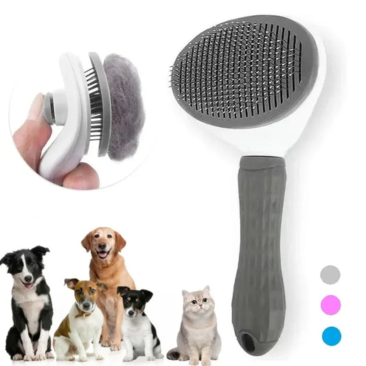 Self-Cleaning Pet Grooming Brush - MY TECH PET SHOP