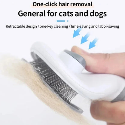 Self-Cleaning Pet Grooming Brush - MY TECH PET SHOP