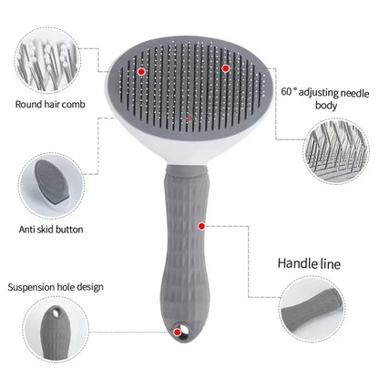 Self-Cleaning Pet Grooming Brush - MY TECH PET SHOP