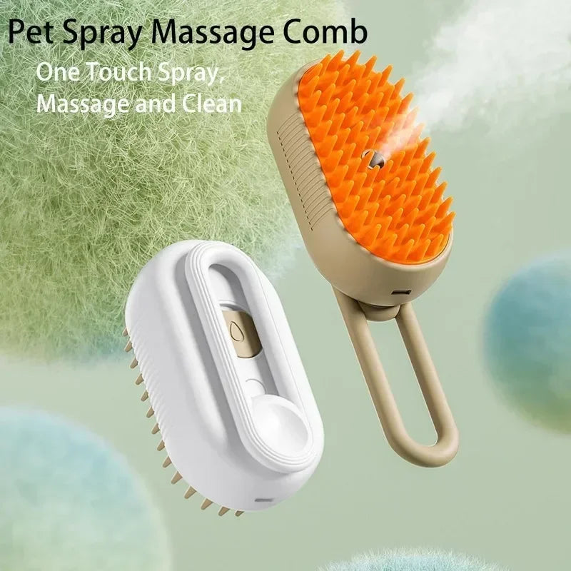 3-in-1 Steamy Pet Brush - MY TECH PET SHOP