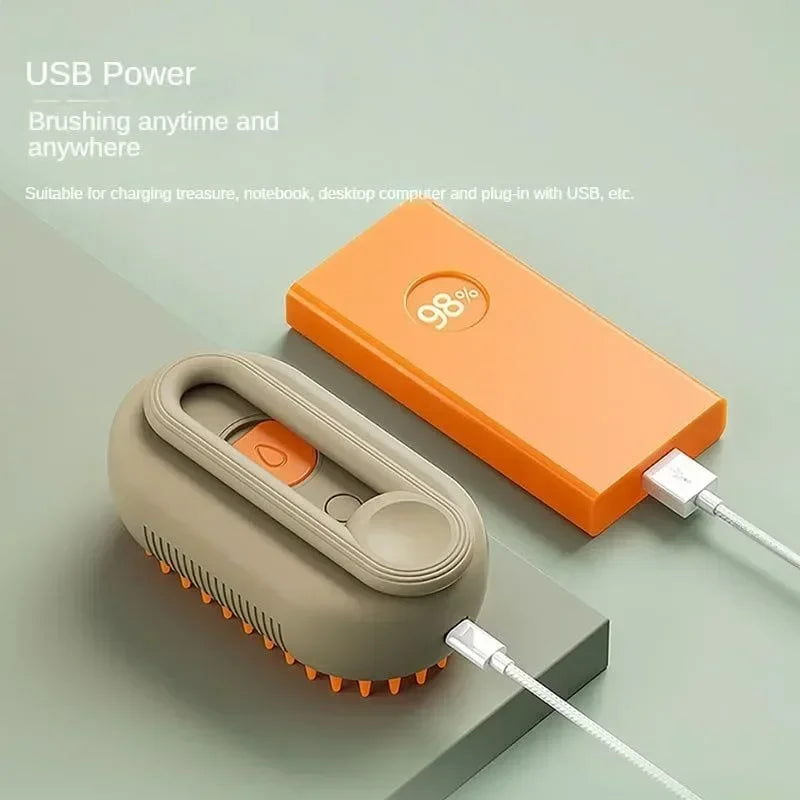 3-in-1 Steamy Pet Brush - MY TECH PET SHOP