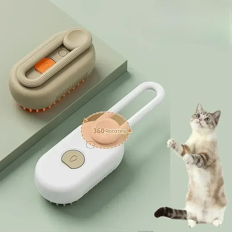 3-in-1 Steamy Pet Brush - MY TECH PET SHOP