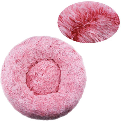 Warm Washable Round Plush Bed - MY TECH PET SHOP