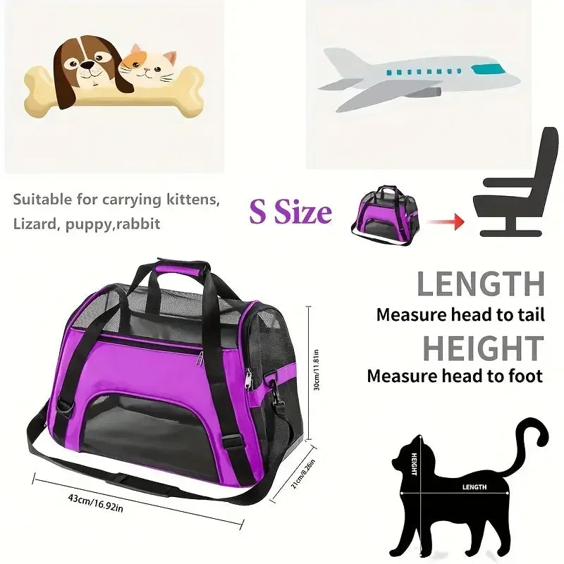 Breathable Portable Pet Carrier Bag - MY TECH PET SHOP