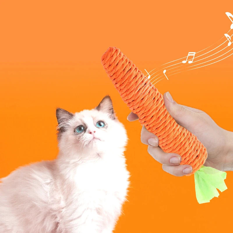 Bite-Resistant Carrot Cat Toy - MY TECH PET SHOP