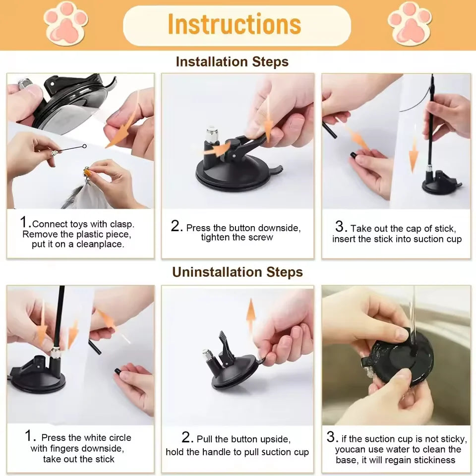 Interactive Teaser Wand with Bell - MY TECH PET SHOP