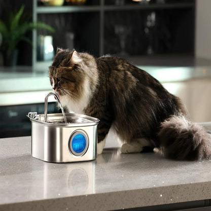 3.2L Stainless Steel Smart Water Fountain Dispenser - MY TECH PET SHOP