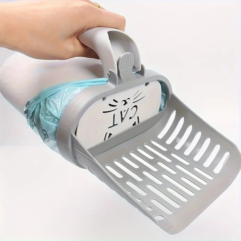 Cat Litter Scoop with Bag Holder - MY TECH PET SHOP